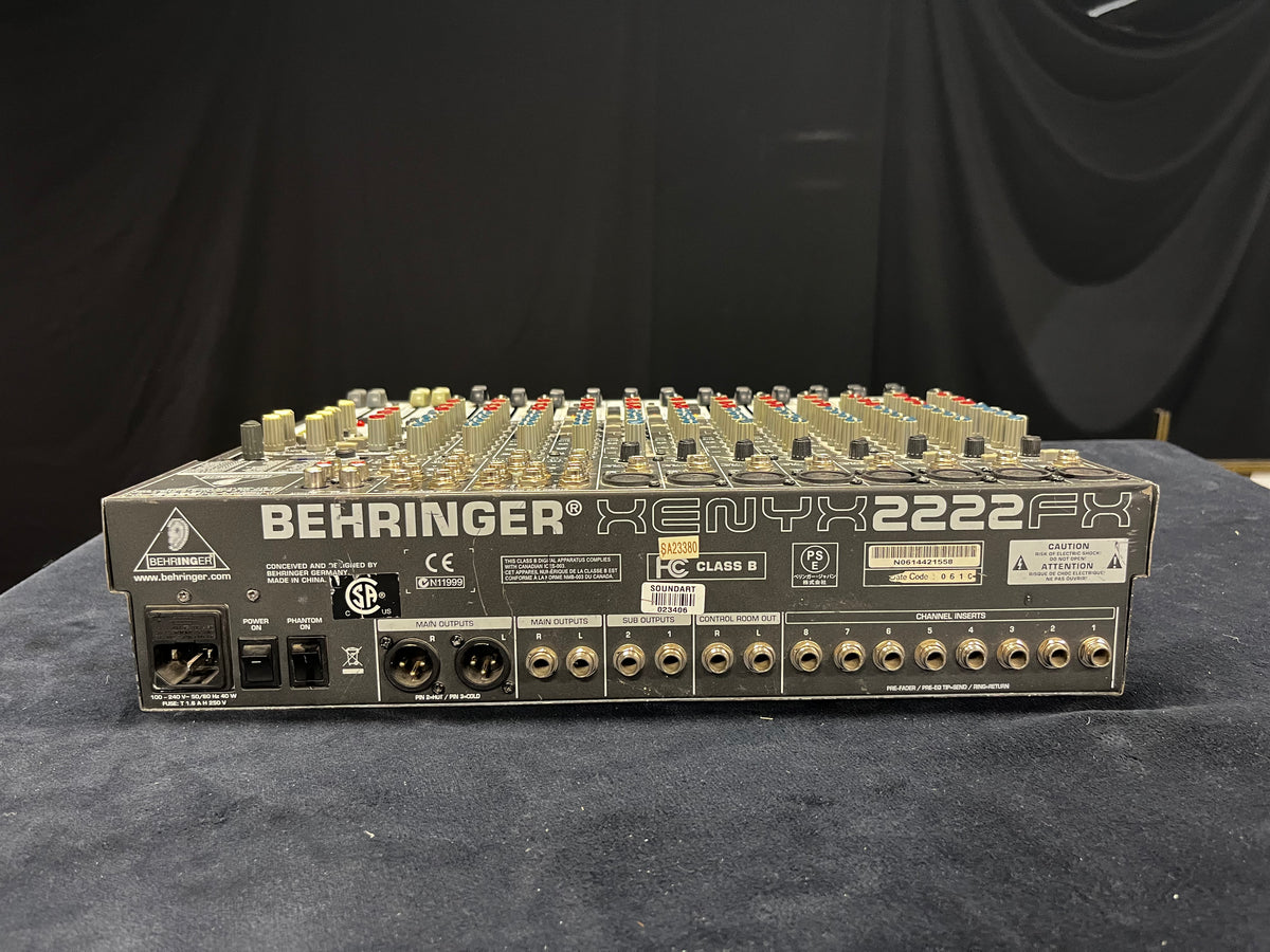 Used Behringer Xenyx X2222USB Mixer with USB and Effects – Sound