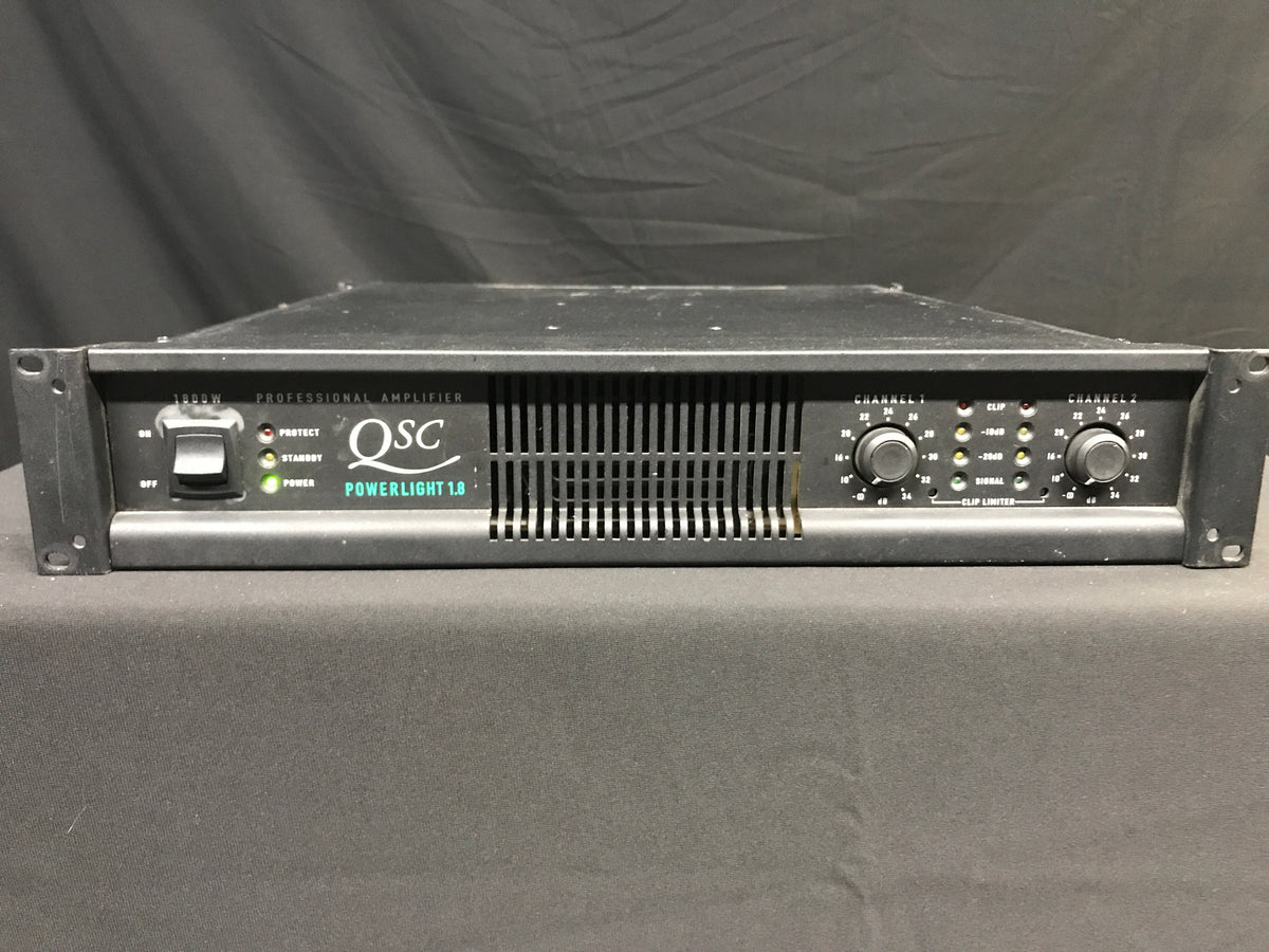 QSC　パワーアンプ　PL1.8　PowerLight Series Used QSC PL1.8 Amplifiers – Sound Art Used Gear