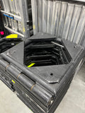 Used XSF 20.5" x 20.5" Bolt Plate Book-End Hinges Black