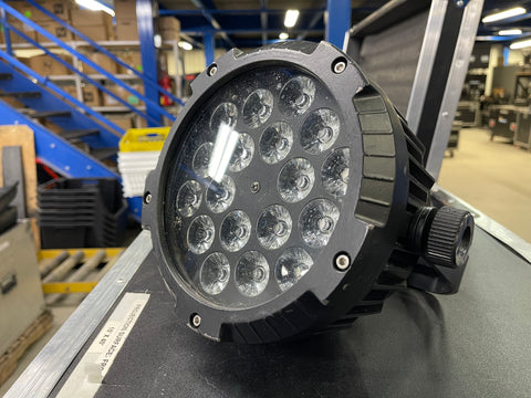 Used Generic HEXPAR 18 IP Style IP65 LED Par Fixture w/ 18x12W HEX-RGBAW+UV