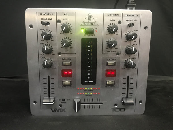 Behringer VMX100 Professional 2-Channel DJ mixer with BPM